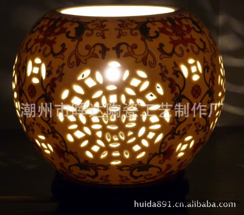 批發 中式古典典雅透光 鏤空陶瓷臺燈 吊燈 傢居燈飾燈具工廠,批發,進口,代購