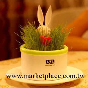 正品LYL月光兔小夜燈 真草種植燈具 七夕情人節禮物工廠,批發,進口,代購