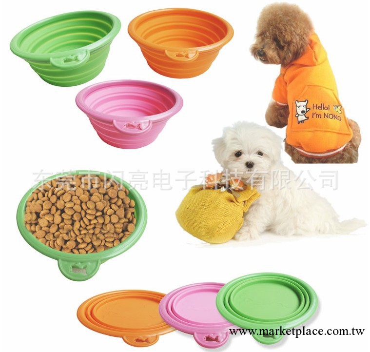 日本矽膠狗仔碗/矽膠可折疊式狗碗/小狗日食具/寵物用品 可混批工廠,批發,進口,代購