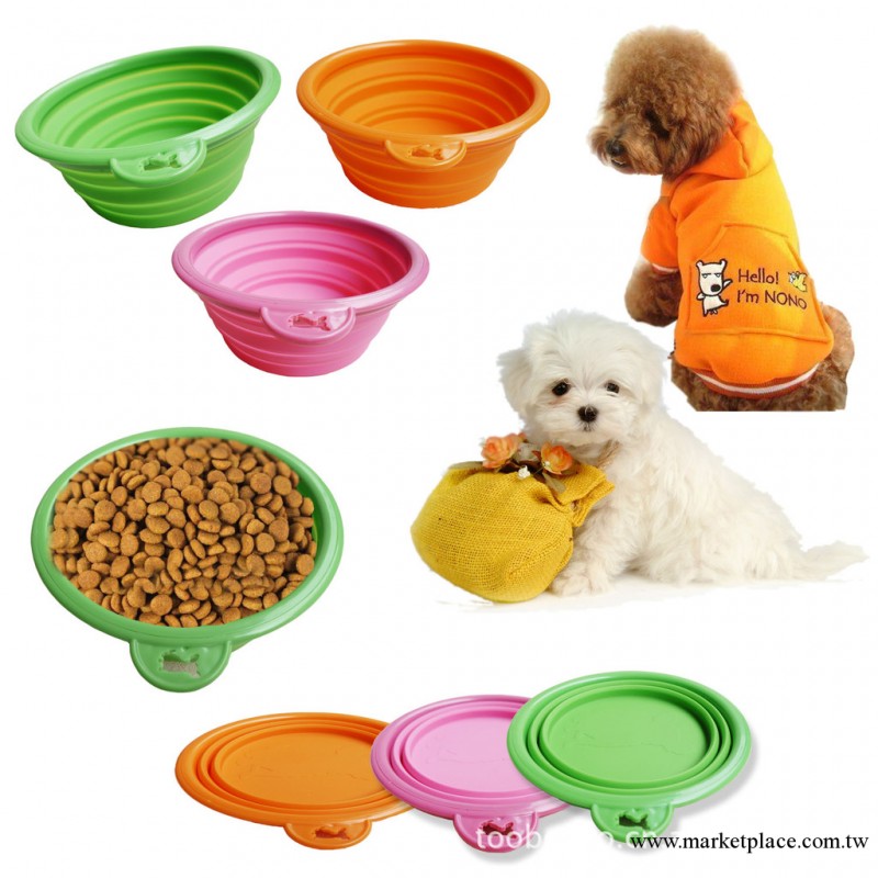 日本矽膠狗仔碗/矽膠可折疊式狗碗/小狗日食具/寵物用品 寵物碗工廠,批發,進口,代購