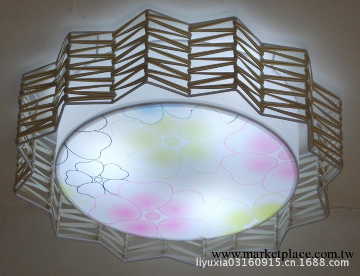 現代簡約藤藝吸頂燈 時尚臥室燈 創意客廳燈具 羊皮燈飾 10432工廠,批發,進口,代購