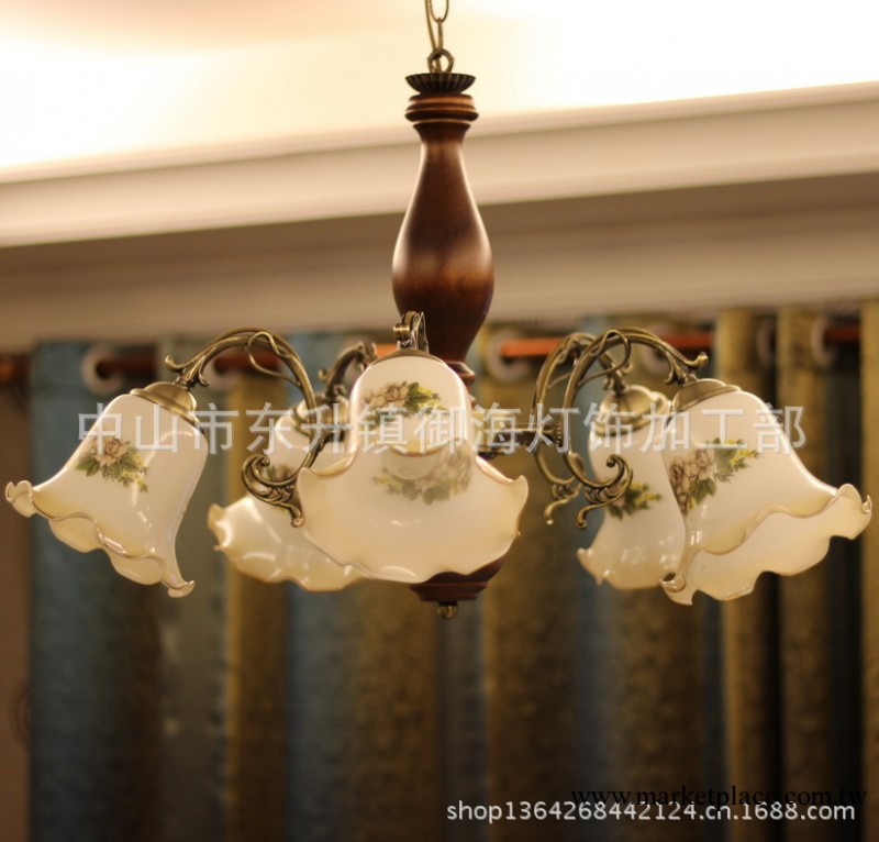 廠傢直銷批發地中海簡約現代吊燈客廳5頭吊燈創意裝飾燈具工廠,批發,進口,代購