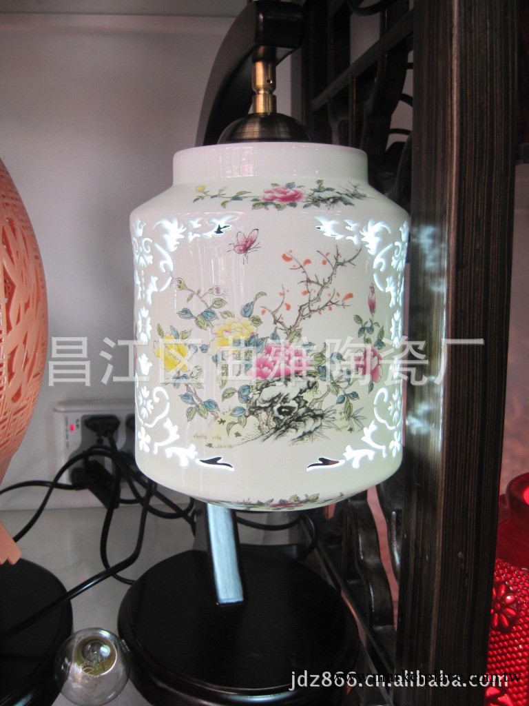 景德鎮陶瓷燈具 陶瓷薄胎燈 書房臺燈 床頭燈 臺燈批發工廠,批發,進口,代購