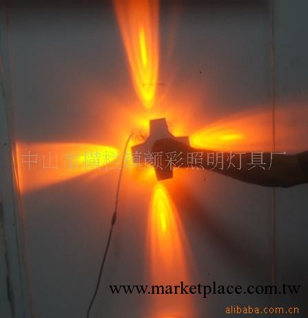顏彩供應大功率LED壁燈 十字燈 亮度高顏彩照明燈具廠工廠,批發,進口,代購