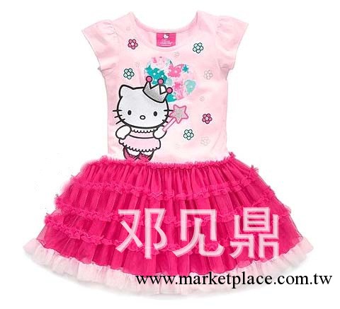 童裝廠傢直銷批發 外貿女童卡通HELLO KITTY連身紗裙 公主連衣裙工廠,批發,進口,代購