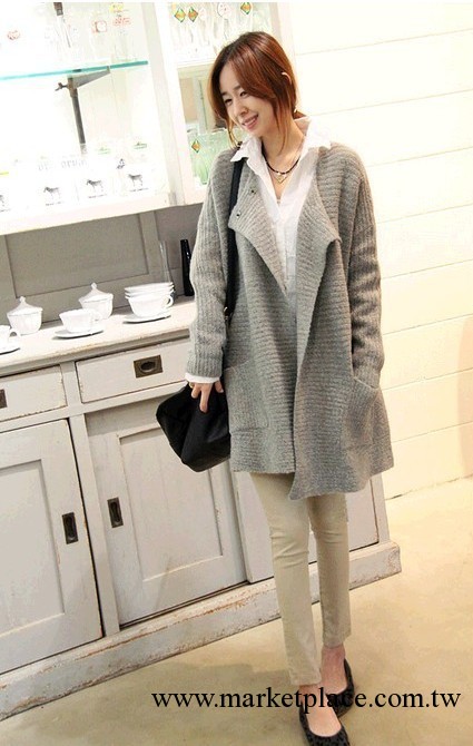 2013早秋新品 韓國原單代購超顯氣質針織開衫毛衣外套女工廠,批發,進口,代購