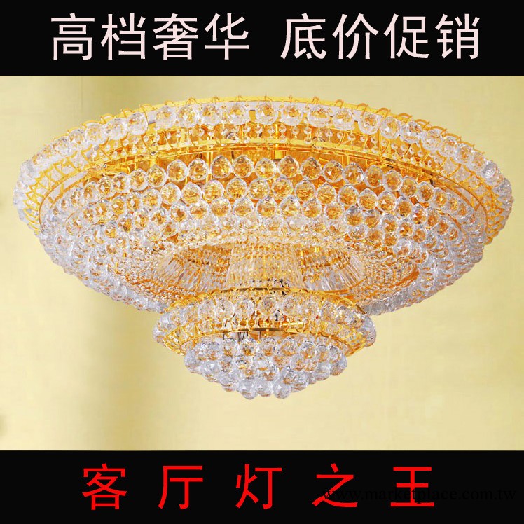 供應批發 頂級K9水晶燈 高檔客廳燈 酒店工程LED遙控燈具 吸頂燈工廠,批發,進口,代購