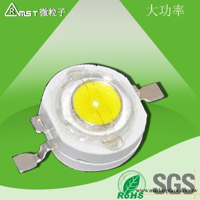 供應3W LED大功率白光 晶元45mil大功率led 高質量大功率led燈珠工廠,批發,進口,代購