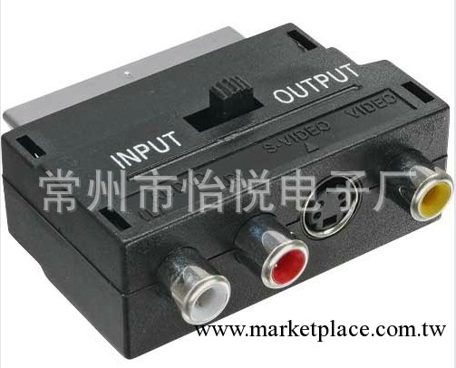環保21PIN 轉AV連接器工廠,批發,進口,代購