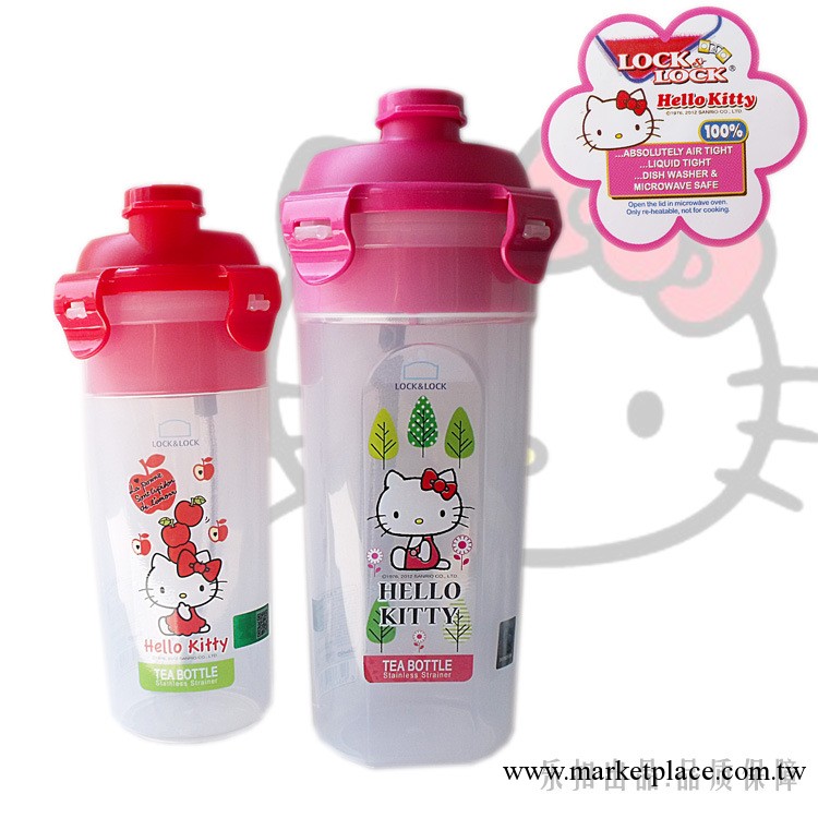 代發正品樂扣LOCK兒童防漏水壺hello kitty運功便攜式水杯690ML工廠,批發,進口,代購