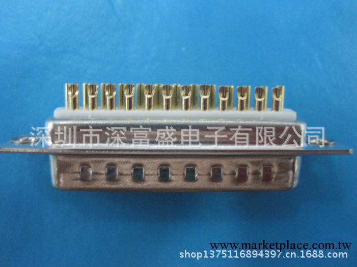 廠傢長期供應 DB25P車針 直插公頭 180度鍍金 PCB連接器公母工廠,批發,進口,代購
