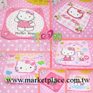 2012新款凱蒂貓hello kitty純棉小方巾 卡通兒童擦汗吸汗巾 母嬰工廠,批發,進口,代購