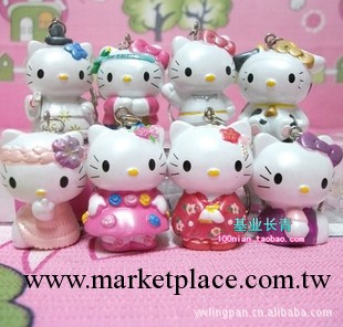 正品HELLO KITTY凱蒂貓KT貓裙子喜慶場景擺件手辦鑰匙扣全套8款工廠,批發,進口,代購