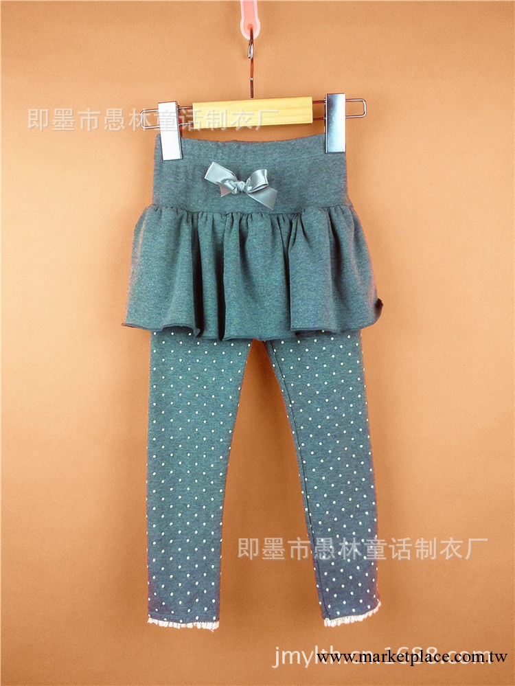 2013秋款童裝 青島韓版外貿童裝批發 女童 圓點蕾絲童打底褲裙褲工廠,批發,進口,代購