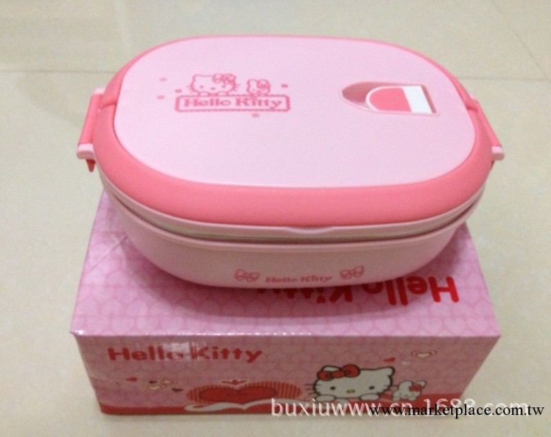 可愛hello kitty貓不銹鋼方形保溫飯盒叮當卡通密封學生便當餐盒工廠,批發,進口,代購