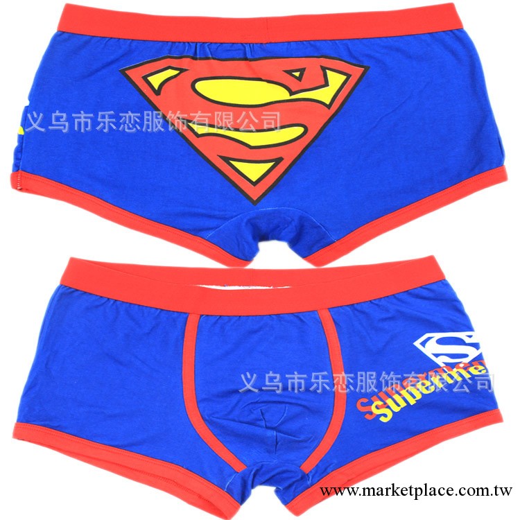 C1004超人標志-迪士尼外貿韓版卡通男士內褲批發男式內褲平角內褲工廠,批發,進口,代購
