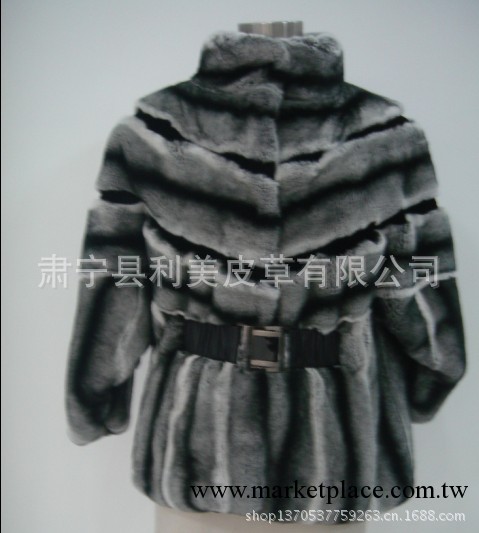 廠傢直銷 獺兔毛皮草 短款帶腰帶 女士裘皮服裝工廠,批發,進口,代購