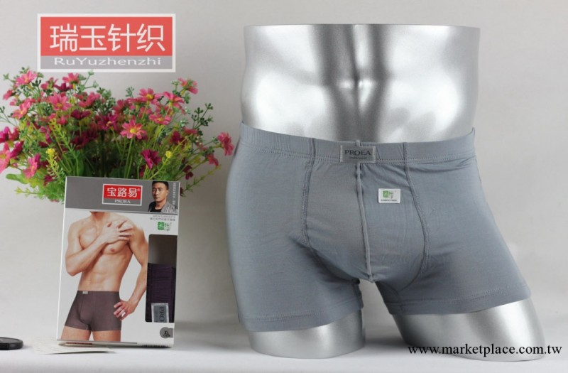 店主推薦 寶路易正品95%彈力天竹纖維平腳內褲抗菌 透氣 4碼5312工廠,批發,進口,代購