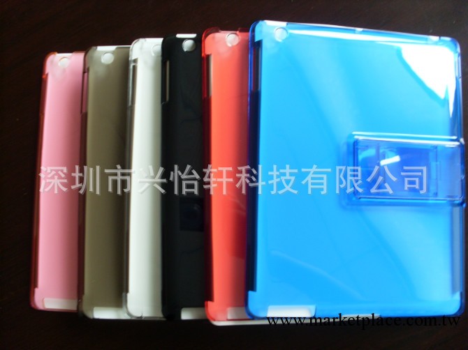 熱銷Ipad2/3/4帶支架保護殼 ipad PC水晶殼 ipad硬殼保護殼工廠,批發,進口,代購