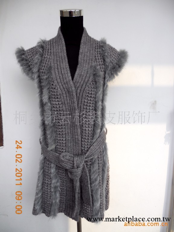 【針織+皮草一體服裝】2011年主打產品 新款YS231工廠,批發,進口,代購