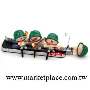 蘋果ipod iphone3/4 4款超萌炮炮兵1代多出生活 防塵塞 耳機孔塞工廠,批發,進口,代購