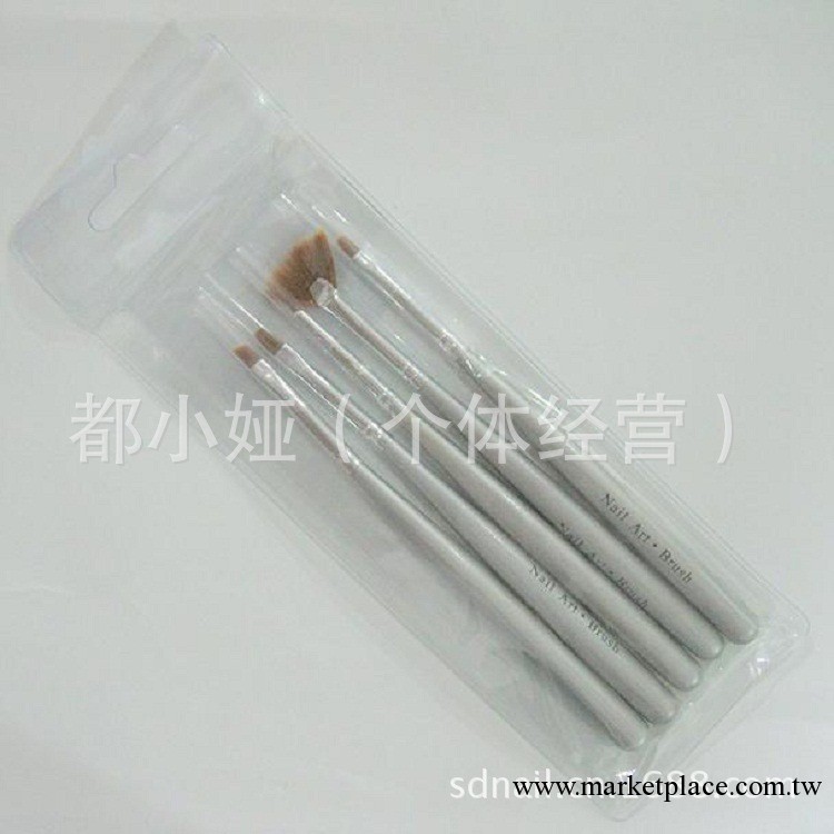 批發美甲用品美甲筆5支套裝 灰色 光療水晶彩繪畫花筆排筆刷工廠,批發,進口,代購