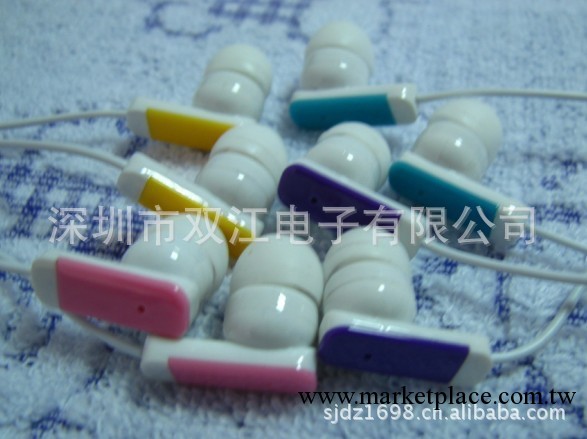 iPod /iphone 口香糖耳機/直板雙色塑膠耳機 MP3耳機 iPad 適用工廠,批發,進口,代購