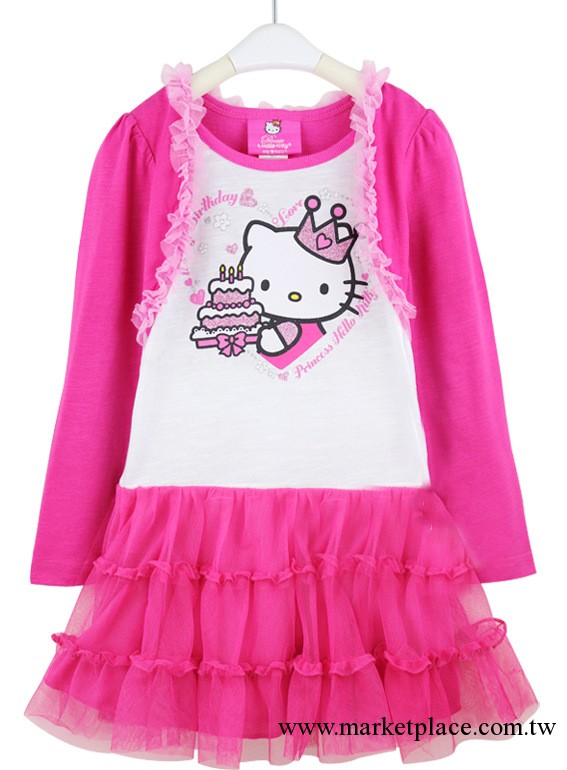 生產批發-外貿童裝HELLO KITTY 吊帶連衣裙兩件套 女童裙工廠,批發,進口,代購