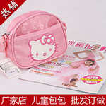 熱銷兒童書包 提花料Hello Kitty卡通休閑少兒斜掛單肩小背包工廠,批發,進口,代購