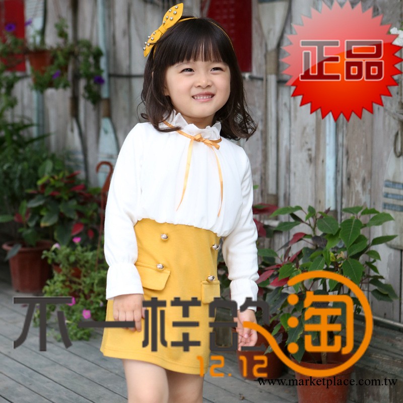 高檔品牌童裝浪漫小豬2013秋款新款韓版兒童女童長袖拼接裙子281工廠,批發,進口,代購