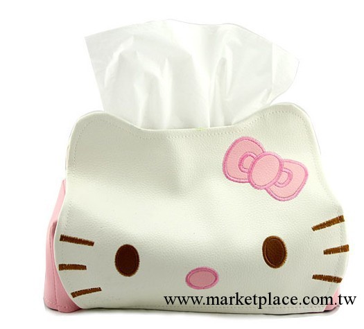 R003  超極可愛hello kitty皮革紙巾抽 倍受喜愛的KT貓紙巾抽批發工廠,批發,進口,代購