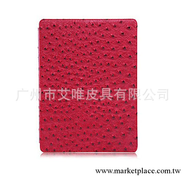 鴕鳥紋真皮 ipad 2/3/4皮套 ipad皮套 高檔皮套 可支架工廠,批發,進口,代購