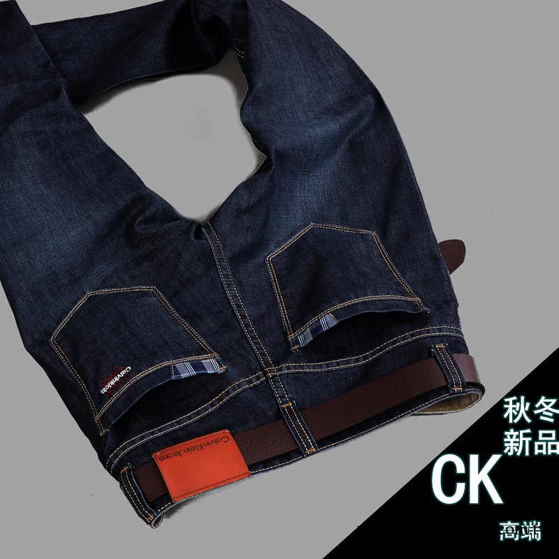 秋冬新品 大牌CK男士牛仔褲 男直筒休閑商務長褲子批發韓版修身工廠,批發,進口,代購