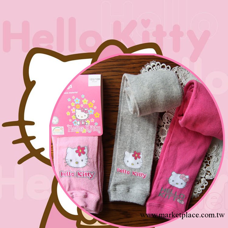 原單hello kitty混色打底褲 出口全棉加襠兒童九分褲 legging工廠,批發,進口,代購