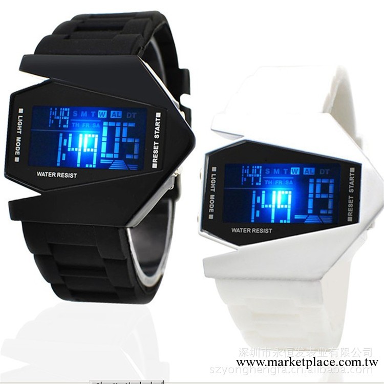 現貨批發創意時尚飛機個性手表 LED表新款多功能電子表帶鬧鐘工廠,批發,進口,代購