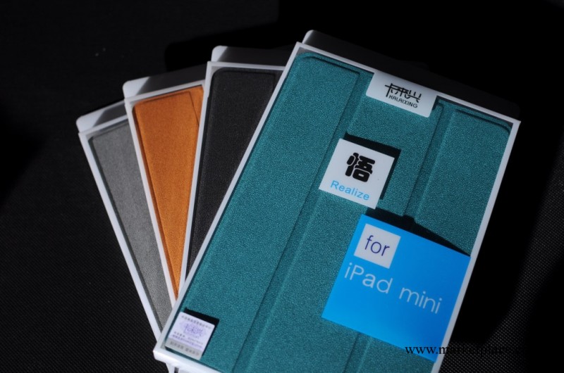 卡來興品牌悟系列mini ipad 3折碎石紋支架皮套黑灰橙綠4色工廠,批發,進口,代購