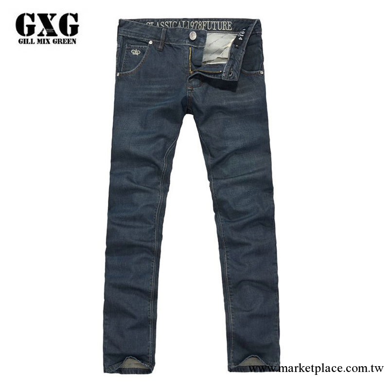 2013秋冬新品 男士GXG 韓版時尚休閑純棉 修身男裝小直筒牛仔長褲工廠,批發,進口,代購