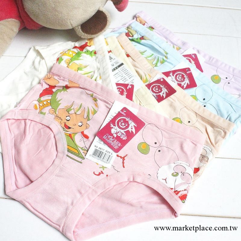 新款供應竹纖維卡通動漫兒童內褲，3817#可愛女童三角內褲三個碼工廠,批發,進口,代購