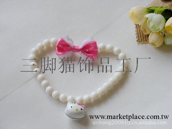寵物項鏈卡通鈴鐺蝴蝶結項鏈hello kitty 寵物飾品批發工廠,批發,進口,代購