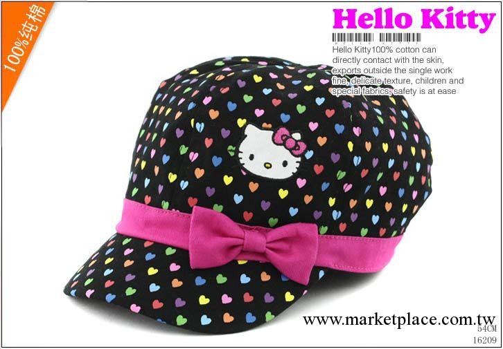 16209 童帽批發 hello kitty 兒童帽子 貝雷帽 兒童太陽帽 鴨舌帽工廠,批發,進口,代購