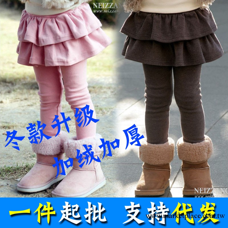 2013秋款童裝 女童打底褲批發 韓版兒童冬季加絨加厚百搭打底裙褲工廠,批發,進口,代購