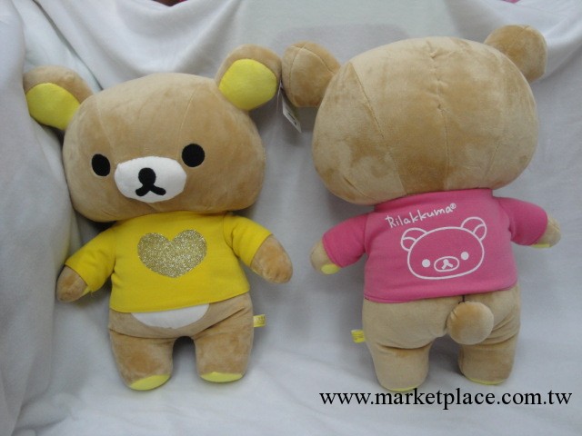 正版RILAKKUMA 穿衣愛心日本輕松熊毛絨玩具工廠,批發,進口,代購