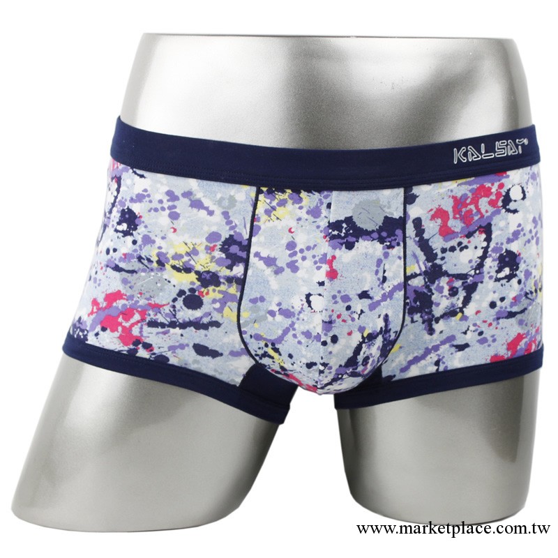 秋季新品卡嘉萊男士盒裝個性印花內褲男士竹纖維平角內褲汕頭廠傢工廠,批發,進口,代購