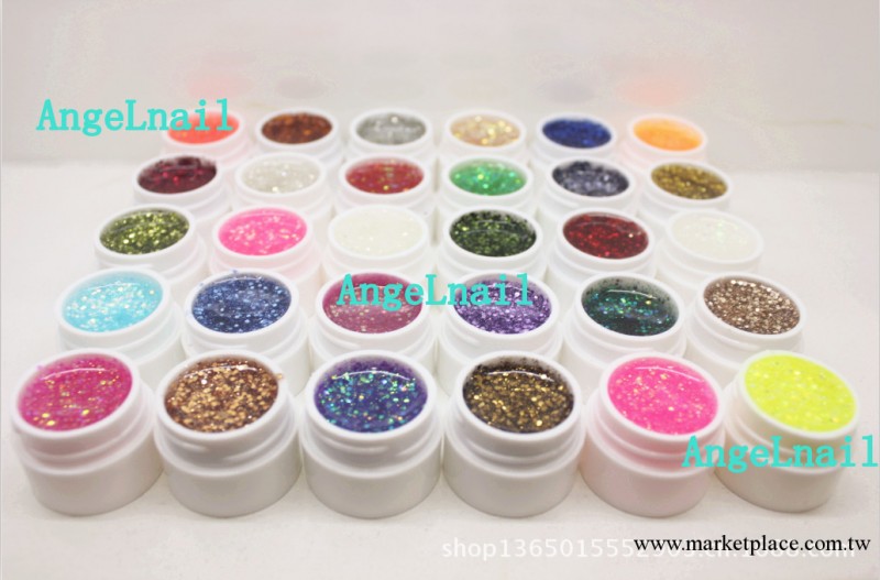 美甲批發  光療甲產品 鉆石閃粉光療膠 30色亮色彩油膠工廠,批發,進口,代購