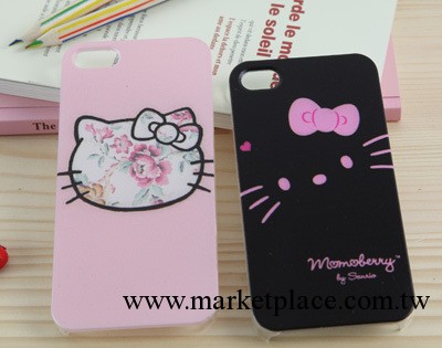 彩繪殼 hello kitty手機殼 kt保護殼 iphone4S 蘋果5保護套工廠,批發,進口,代購