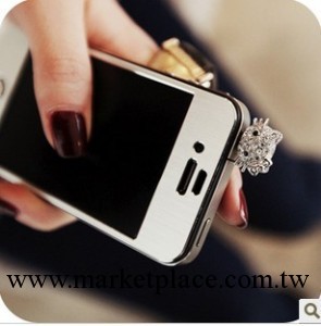 5907韓國 滿鉆hello kitty貓咪桃心iphone4 S可愛鑲鉆手機防塵塞工廠,批發,進口,代購