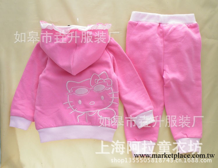 hello kitty荷葉邊長款套裝 秋款童裝 廠傢直銷 童套裝 童裝批發工廠,批發,進口,代購