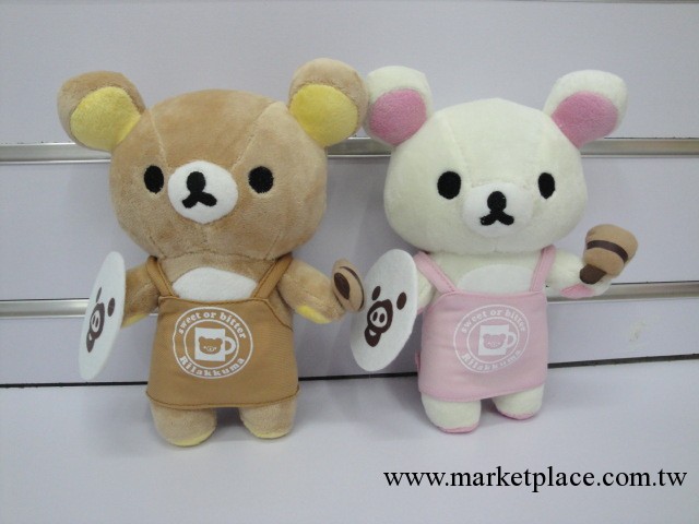 正版RILAKKUMA 炒菜背帶日本輕松熊毛絨玩具公仔送女生禮物工廠,批發,進口,代購