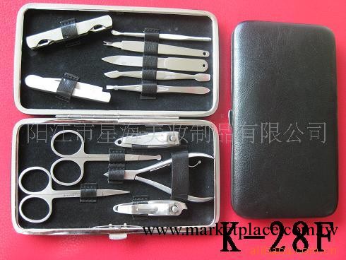 供應K-28F十二件套多功能不銹鋼美甲工具套美容套裝工廠,批發,進口,代購