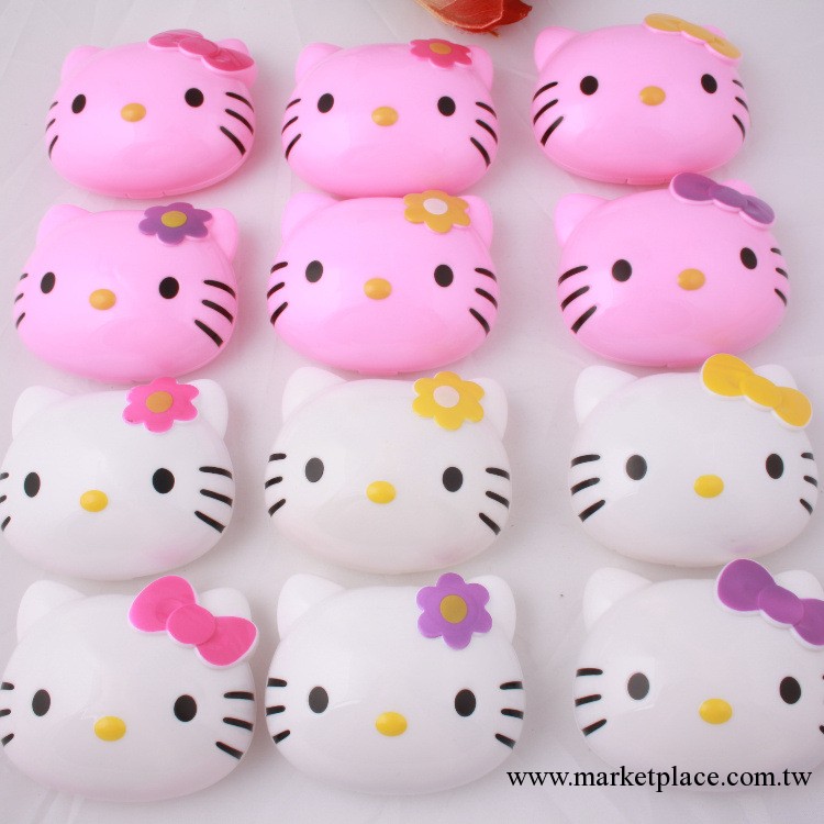 新款 Hello Kitty 貓頭隱形眼鏡盒 M019美瞳伴侶盒批發工廠,批發,進口,代購